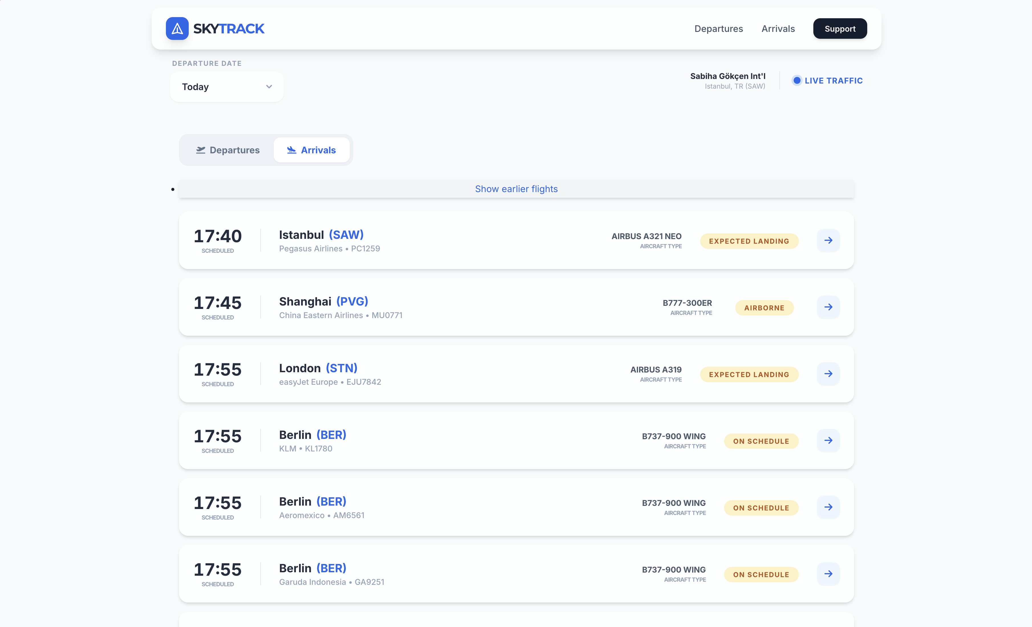 React-Based Flight Tracking Application: Advanced Filtering and API Integration Project - Image 2
